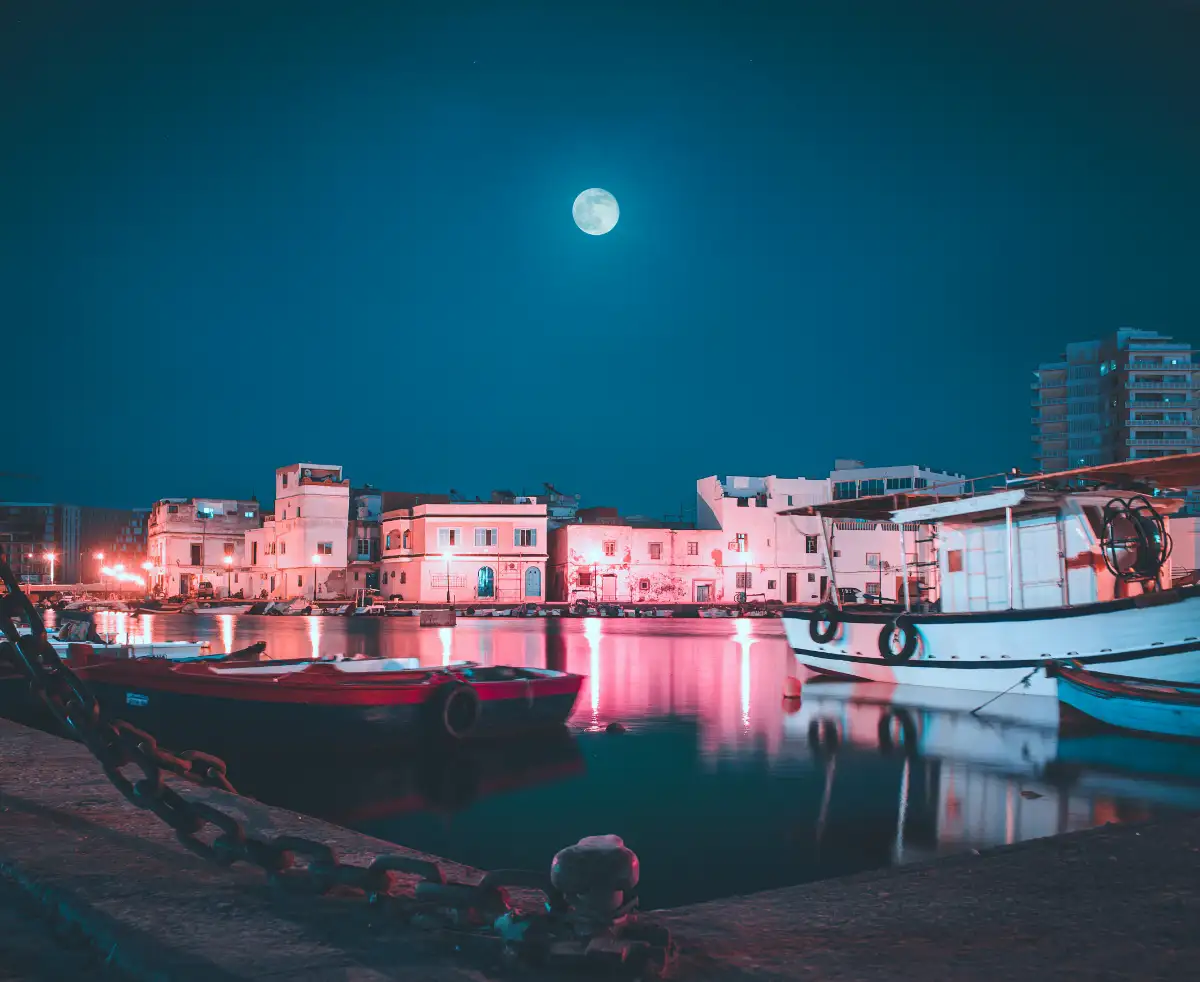 A Full Moon Night at the Lamu Waterfront, lamu kenya