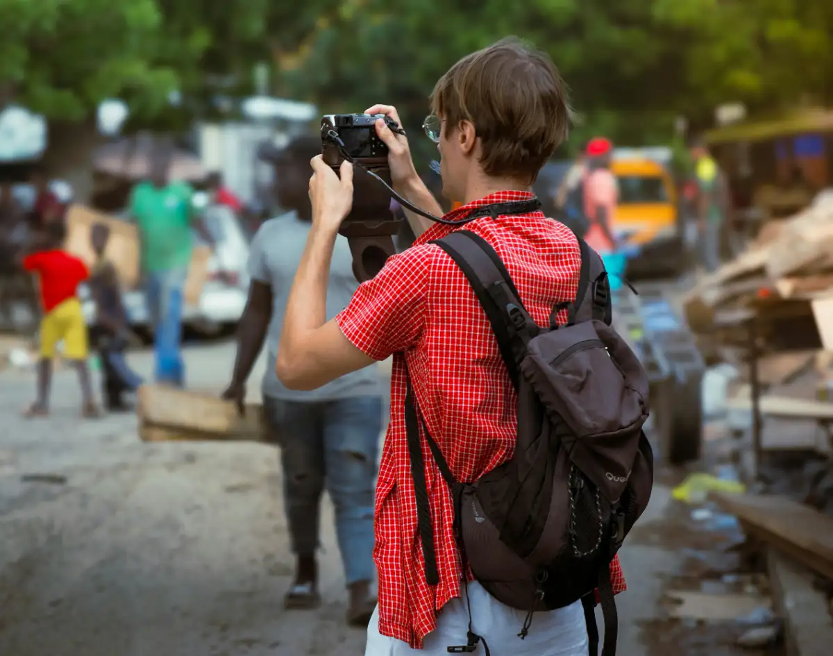 tourist taking pictures in nairobi